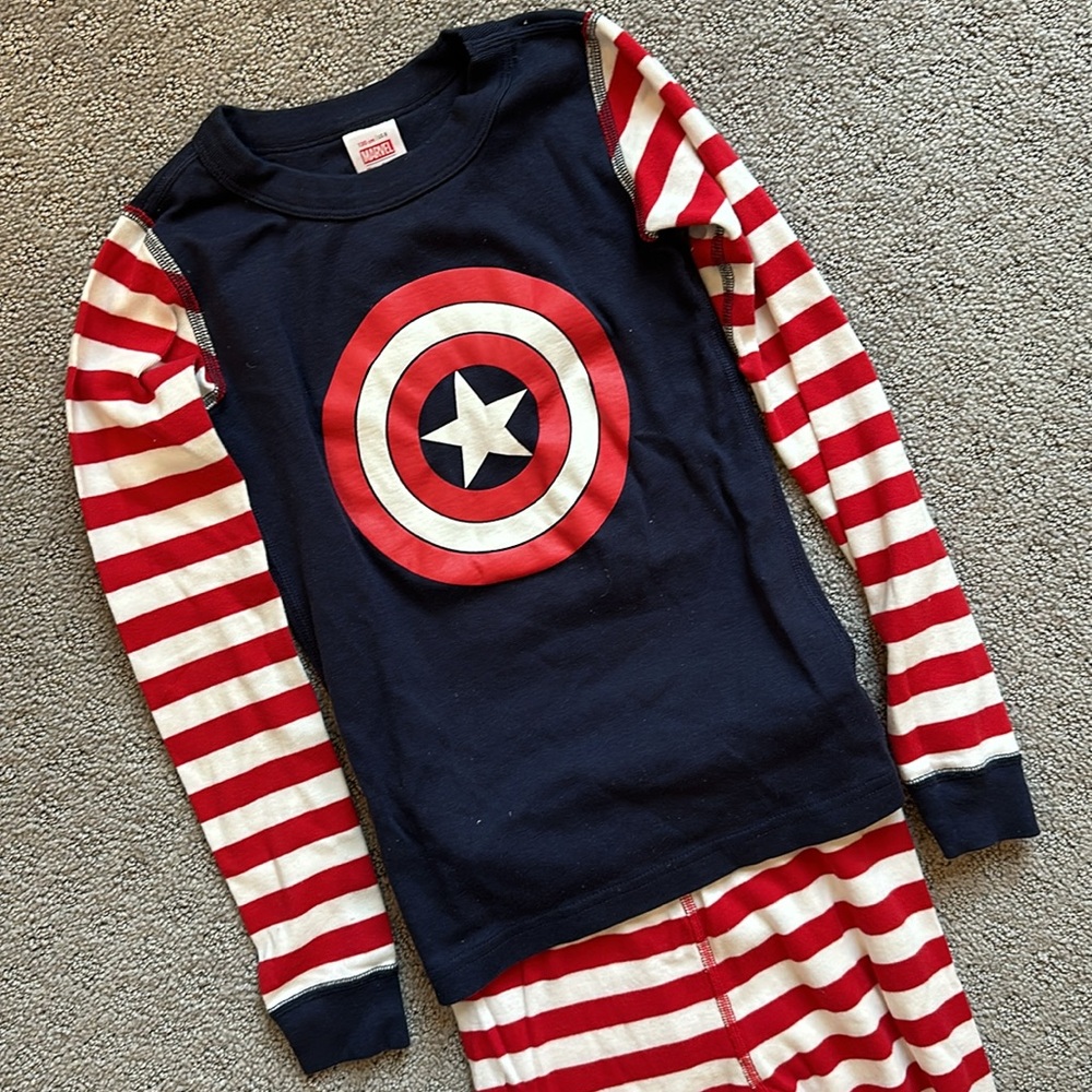 Hanna Andersson Captain America pajamas - sizeUS 8 (130 cm)